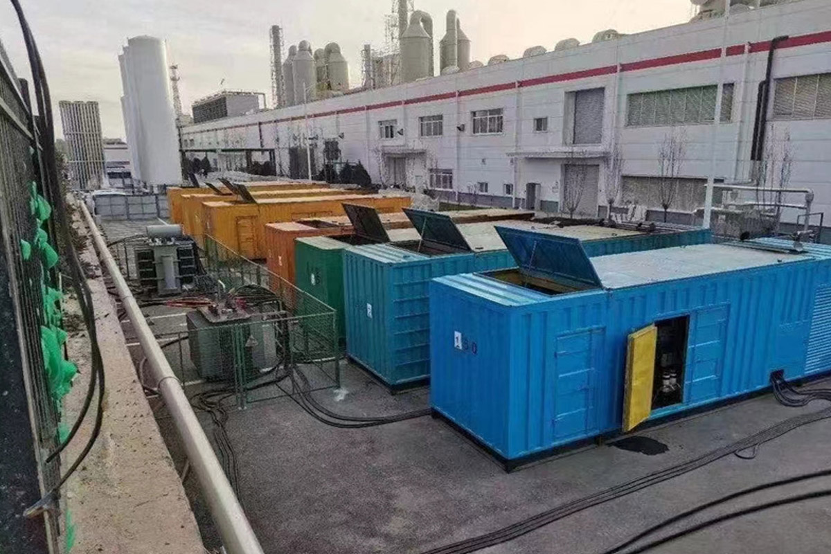 铜梁发电机租赁施工现场